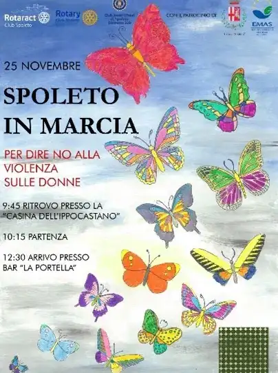 manifesto della Marcia contro la violenza sulle donne a Spoleto